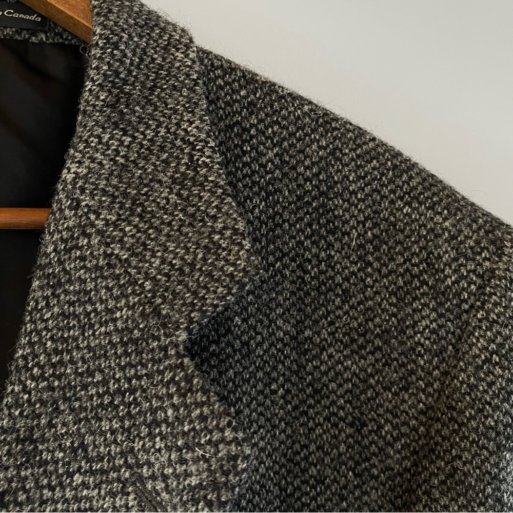 STUNNING Oversized Vintage HARRIS TWEED Boyfriend Wool Coat Jacket Blazer - Picture 7 of 15